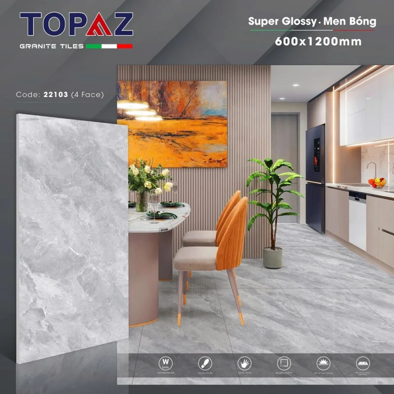 Gạch ốp lát 60x120 | Code:22103 (4 Face)
