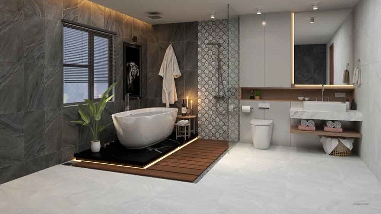 Gạch ốp lát nhà vệ sinh cần có khả năng chống thấm và chống trơn trượt