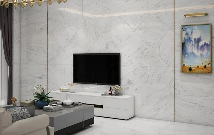 Mẫu gạch ốp tường 60x120 giả đá marble
