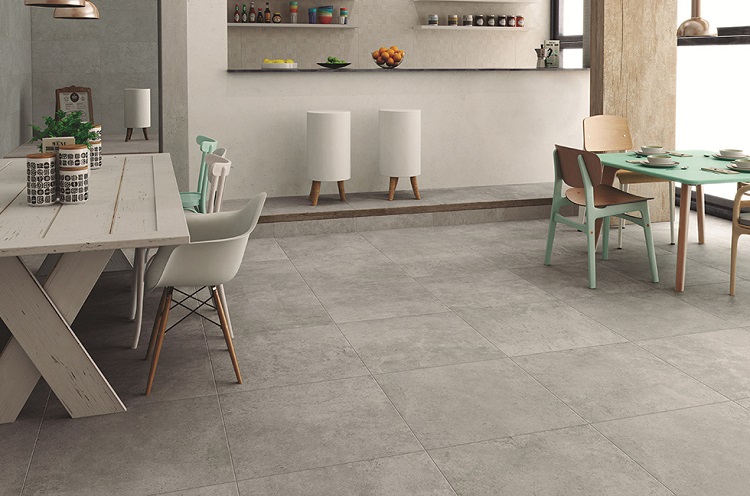 Mẫu gạch lát nền 80x80 hiệu ứng xi măng