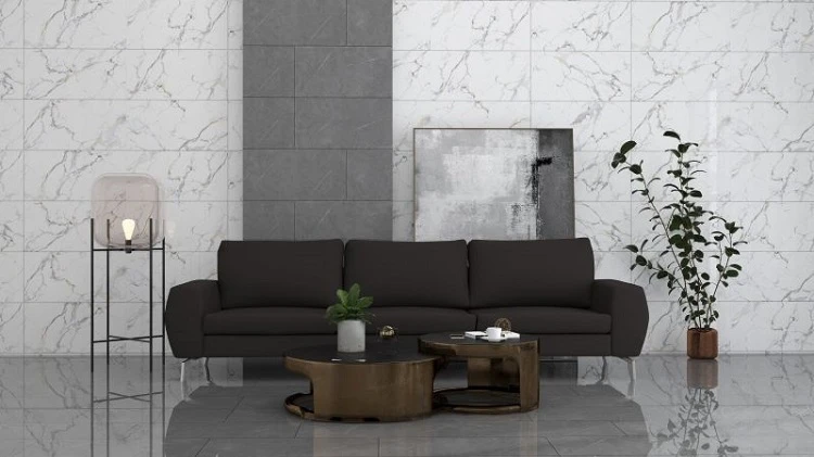 Mẫu gạch ốp tường 40x80 giả đá granite