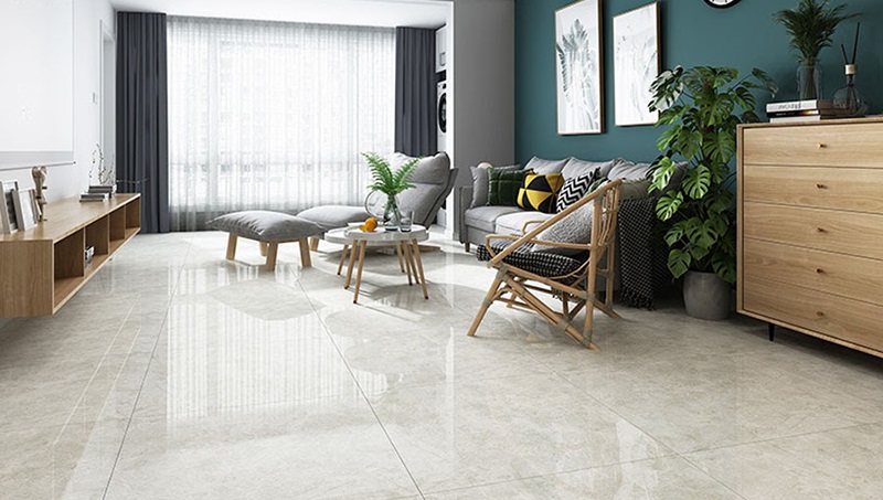 Phối màu gạch lát nền với tường sẽ tạo sự hài hòa tổng thể