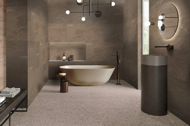 Gạch ốp lát bề mặt sần tăng độ ma sát, chống trơn trượt