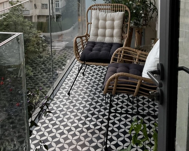 Mẫu gạch bông hoa văn lát ban công đẹp