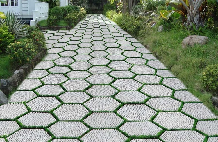 Mẫu gạch họa tiết sỏi để lát khu vực ngoài trời