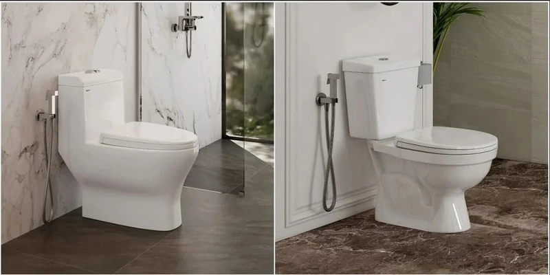 So sánh bồn cầu 1 khối và 2 khối về tính thẩm mỹ