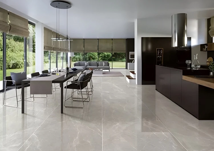 Xu hướng sử dụng gạch kích thước lớn để lát nền nhà bếp