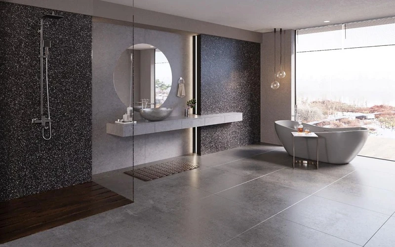 Mẫu gạch lát nền chống trơn trượt chuyên dụng cho phòng tắm