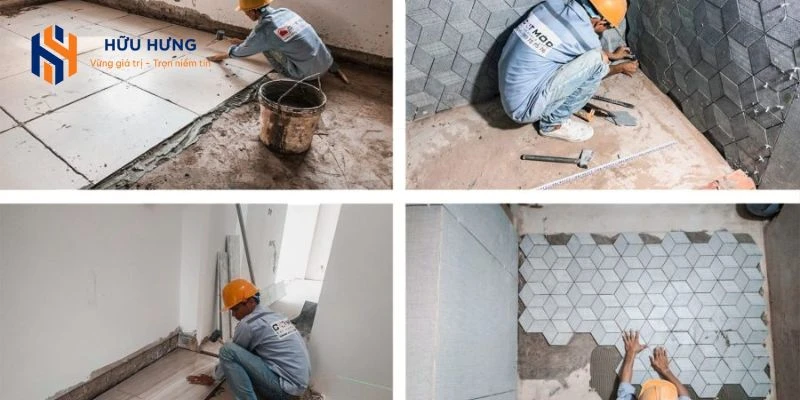 Các bước thi công gạch ốp lát Ninh Bình cần được thực hiện tiêu chuẩn. 