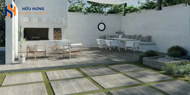 Gạch lát sân vườn Ninh Bình ngày càng được chọn mua phổ biến.