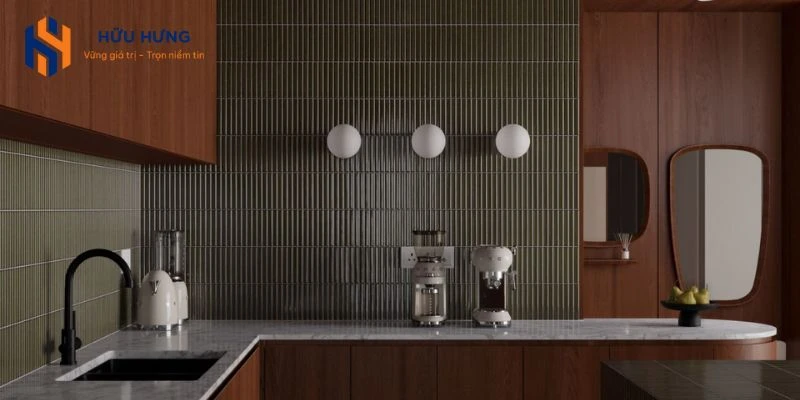 Gạch ốp lát nhà bếp Ninh Bình thẻ là sự lựa chọn của nhiều gia chủ hiện nay.