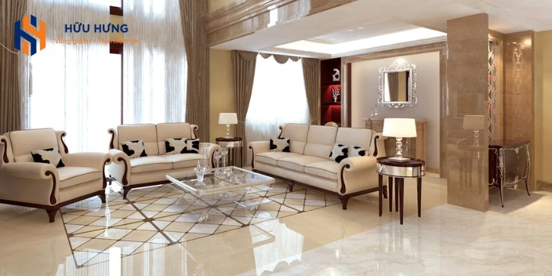 Có nhiều lý do ngày càng có nhiều gia chủ quan tâm chọn mua gạch ốp lát phòng khách Ninh Bình.