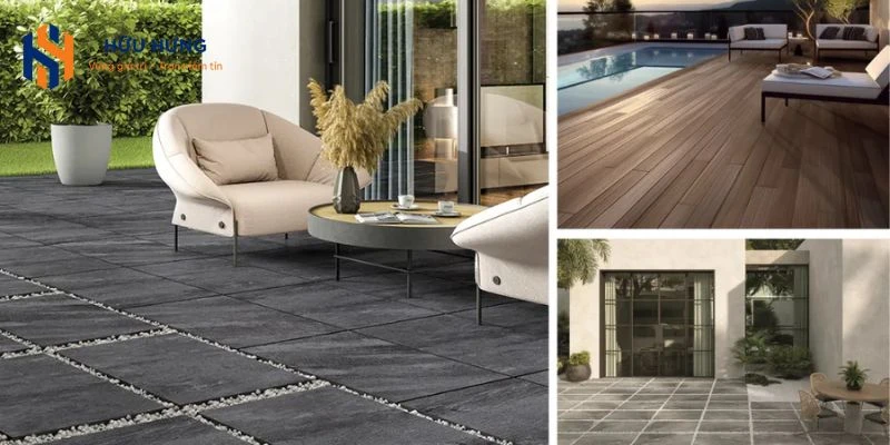 Gạch ốp sân vườn cần lựa chọn đúng chủng loại theo từng khu vực.
